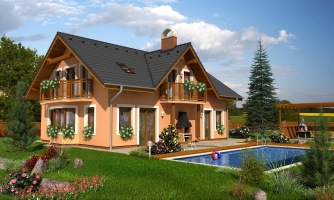 House with a gable roof, dormers and basement.